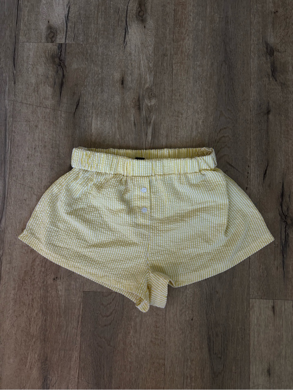 Yellow Striped/Gingham Shorts